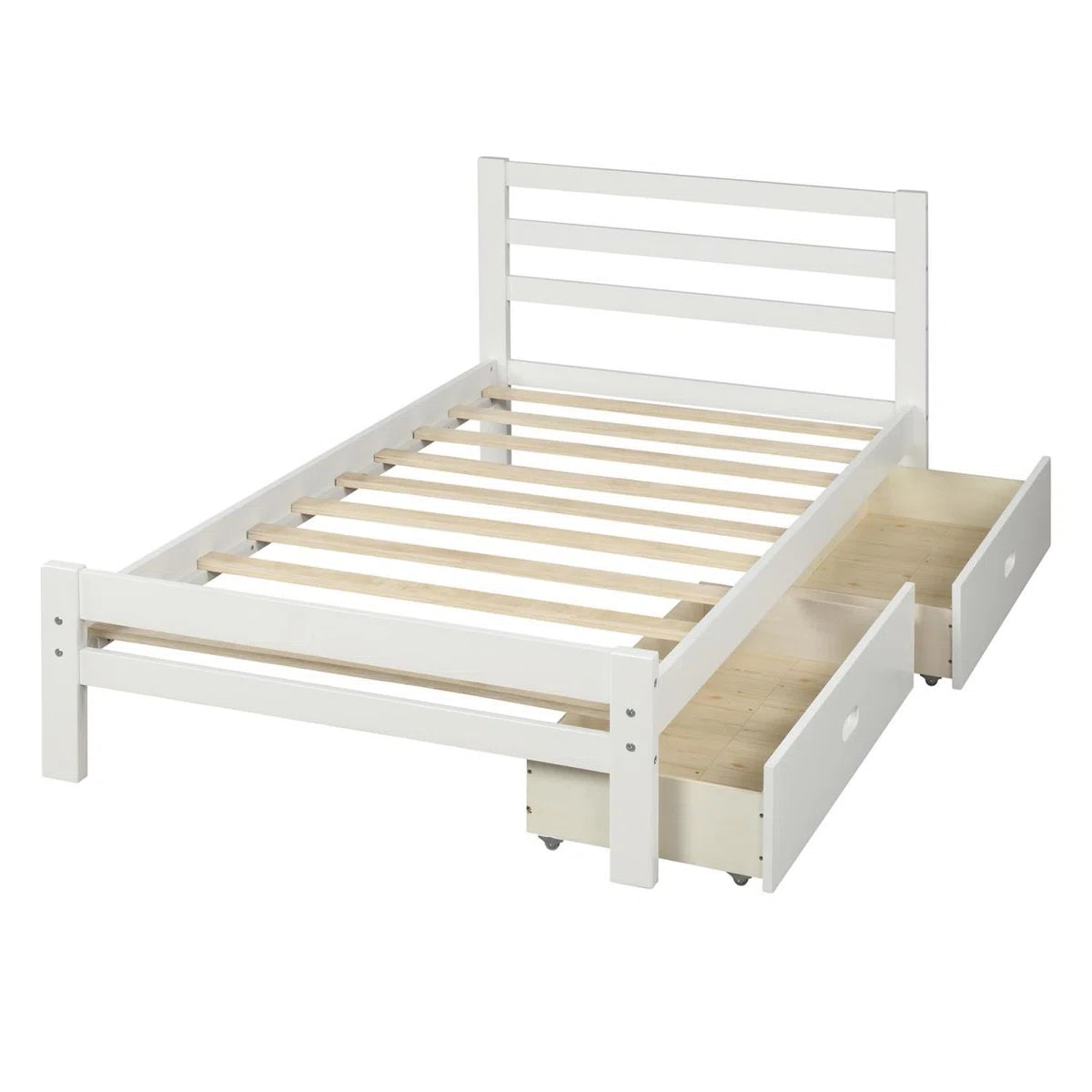 Aniko Low Profile Storage Platform Bed with 2 Drawers and Headboard
