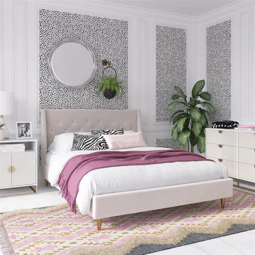 Her Majesty Velvet Queen Platform Bed