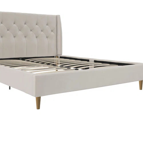 Her Majesty Velvet Queen Platform Bed