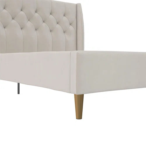 Her Majesty Velvet Queen Platform Bed