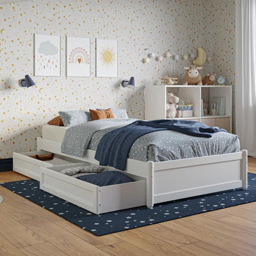 Lamariah Solid Wood Open-Frame Storage Bed
