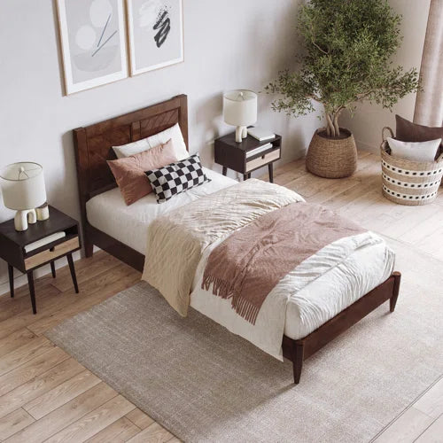 Pascarella Solid Wood Low Profile Platform Bed