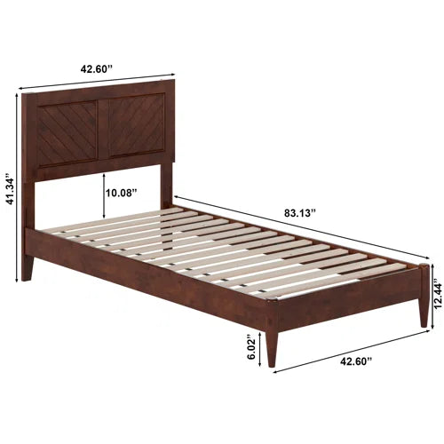 Pascarella Solid Wood Low Profile Platform Bed