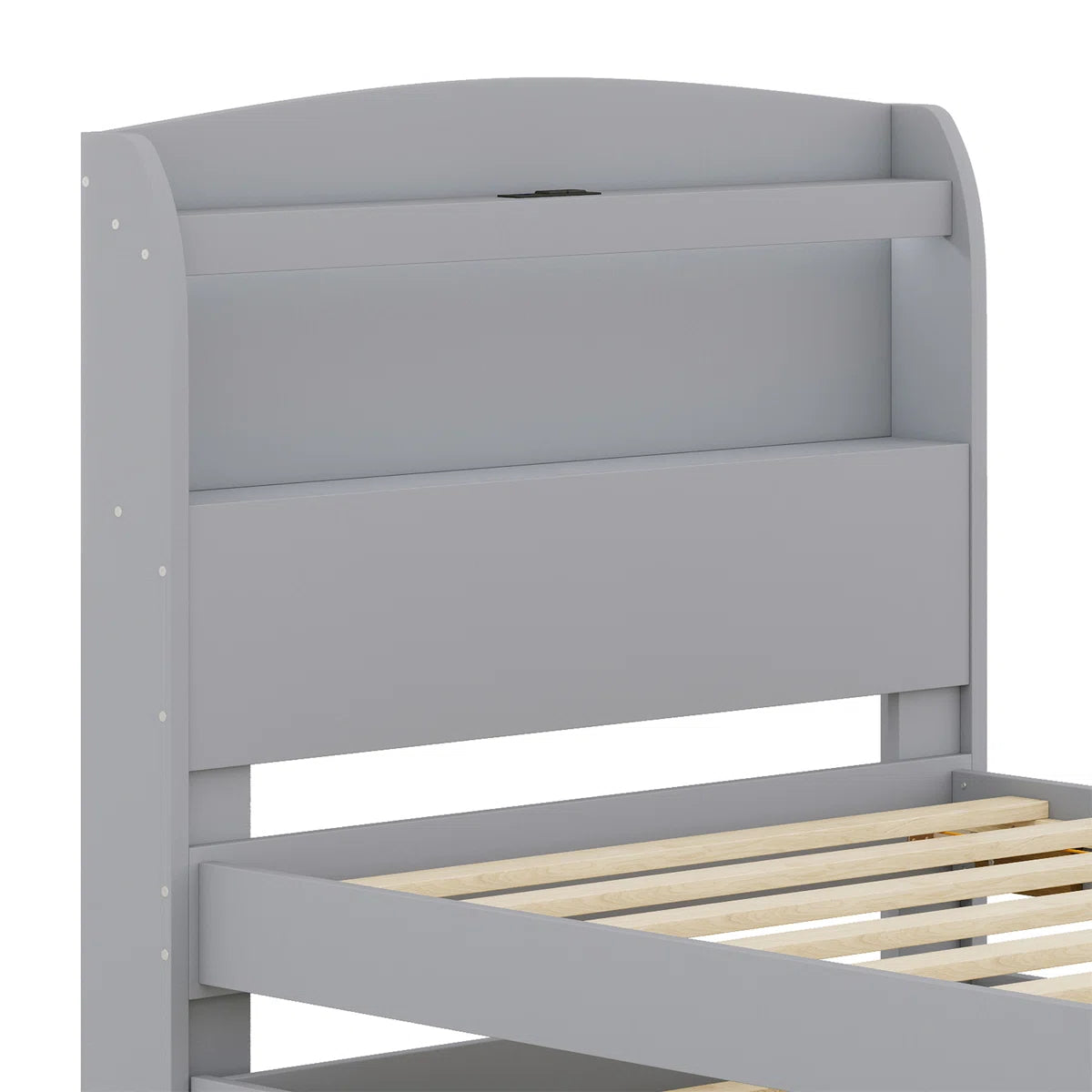 Platform Bed With Storage LED Headboard, Charging Station