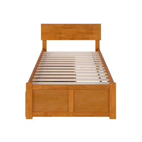 Solid Wood Platform Storage Bed